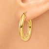 Black Bow Jewelry 4mm, 14k Yellow Gold Classic Round Hoop Earrings, 25mm (1 Inch) - 3 of 4