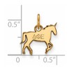 Black Bow Jewelry 14k Yellow Gold Plated Sterling Silver Delta Phi Epsilon Greek Life Extra Small Pendant - 2 of 3