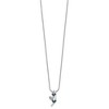 Black Bow Jewelry Blue & White Diamond Triple Heart Slide Necklace in Sterling Silver - 2 of 4