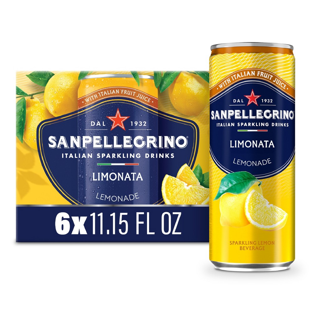 Sanpellegrino Lemon Italian Sparkling Beverage - 6pk/11.15 fl oz Cans