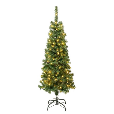 National Tree Company First Traditions 4.5' Pre-lit Led Linden Spruce ...