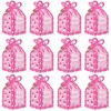 Big Dot of Happiness Hot Gir Bday - Square Favor Gift Boxes - Vintage Cake Birthday Party Bow Boxes - Set of 12 - 4 of 4