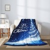 Lomsoe Christmas Pine Tree White Winter Couch Throw Blanket Flannel Soft Blanket for Living Room Bed Sofa Travel Office Camping. - 2 of 4