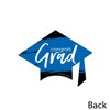 Big Dot of Happiness Blue Graduation - Grad Cap Decorations DIY Party Essentials - Set of 20 - 3 of 4