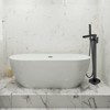 Cobbe Single Handle Floor Standing Tub Faucet Set, Freestanding Tub Filler with Handheld Shower, Tub Spout and 59-Inch Hose, Matte Black - 2 of 4