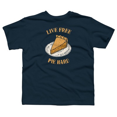 Boy's Design By Humans Live Free Pumpkin Pie Hard By dumbshirts T-Shirt