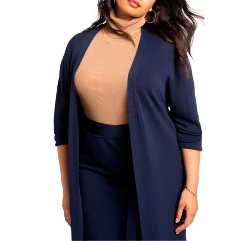 Eloquii Women's Plus Size Throw On Duster, 26/28 - Evening Blue : Target