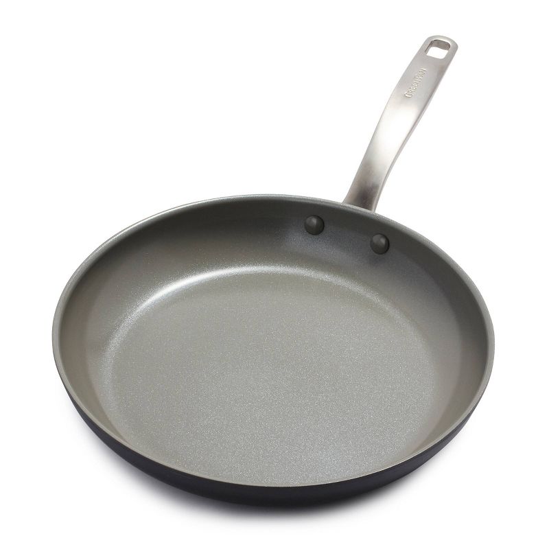 GreenPan Chatham Hard Anodized Healthy Ceramic Nonstick 12&#34; Open Frying Pan - Gray, 1 of 7