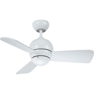 Noble Comfort 30" Ceiling Fan, White Color with  4-Speed Wall Control - 1 of 4