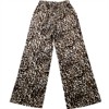 Clotth Women's Leopard Print Pants - High Waisted Cheetah Trousers, Baggy Sweatpants, Gothic Long Pants with Stripes, Street Fashion - 2 of 4