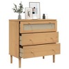 vidaXL Drawer Cabinet SENJA Rattan Look Brown 31.5 in.x15.7 in.x31.5 in. Solid Wood Pine - image 4 of 4