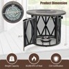 Tangkula 32 Inch Outdoor Fire Pit Table 30,000 BTU Round Metal Fire Table with Lid & PVC Cover & Glass Stones CSA Approved - 4 of 4