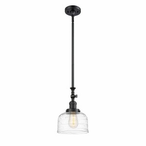 Bell - 1 Light Stem Hung Tiltable Mini Pendant In Industrial Style-14 Inches Tall and 8 Inches Wide - 1 of 1