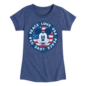 Girls' - Disney - Americana Fitted Short Sleeve Graphic T-Shirt - 1 of 4
