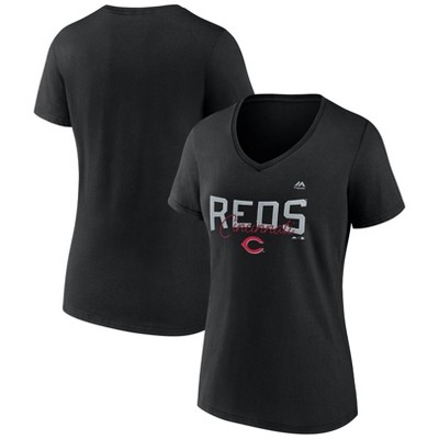 Cincinnati Reds Mono Logo Graphic Crew Sweatshirt - Womens