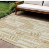 Gold Beige And Ivory Abstract Washable Indoor Outdoor Area Rug - 2 of 4