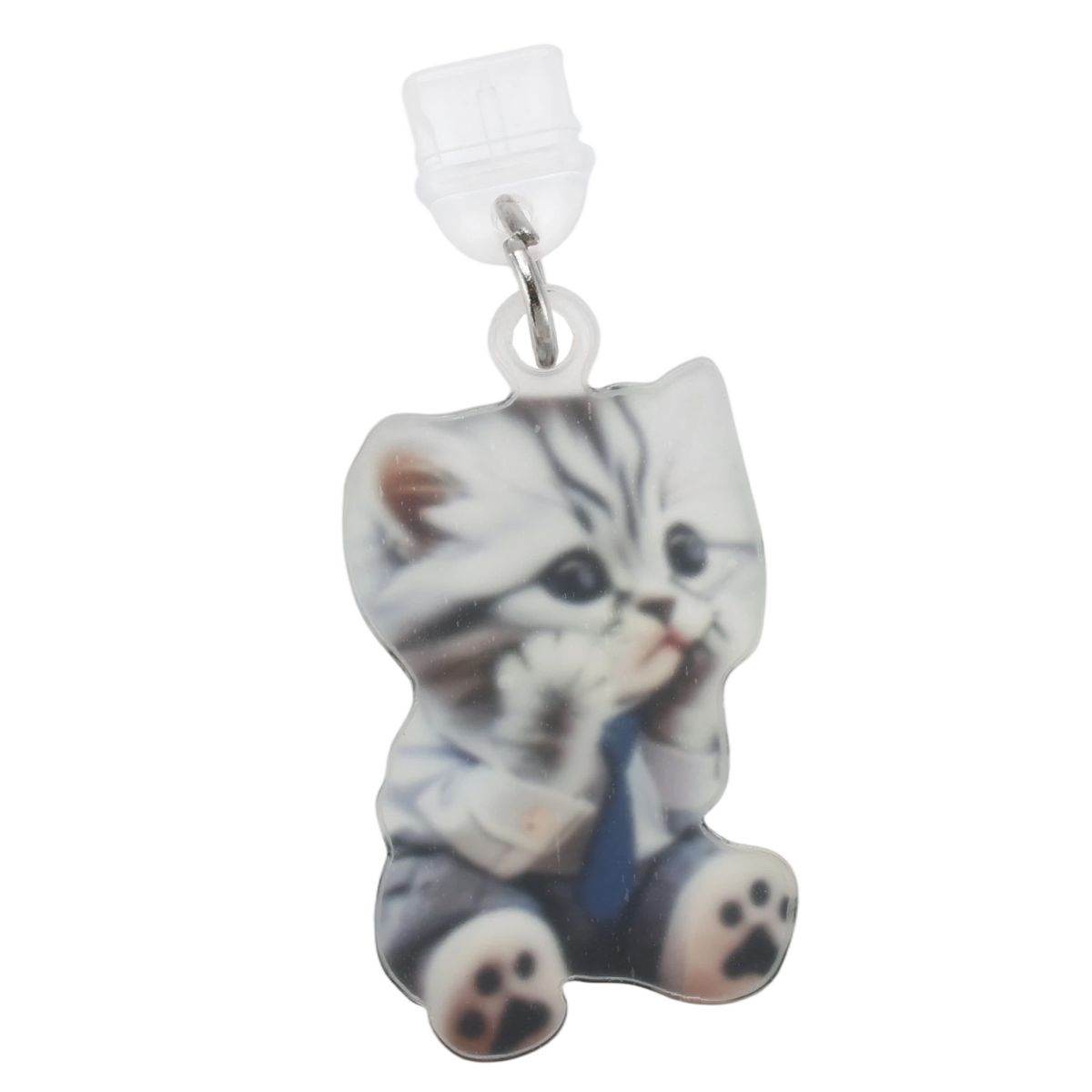 Unique Bargains Cat Pendants Dust Plug Charm for Type-C Light Black Gray 2 Pcs - thumbnail 4
