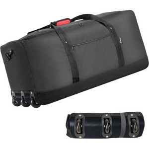 32 Inch 120L Foldable Rolling Duffle Bag, 3 Wheels, Lightweight Large Capacity Travel Bag - 1 of 4