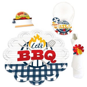 Big Dot of Happiness Fire Up the Grill - Summer BBQ Picnic Party Paper Charger and Table Decorations - Chargerific Kit - Place Setting for 8 - 1 of 4