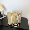 Anna-Kaci Women's Straw Woven Tote Bag with Bow Accent - Lightweight Summer Casual Shoulder Bag - 4 of 4