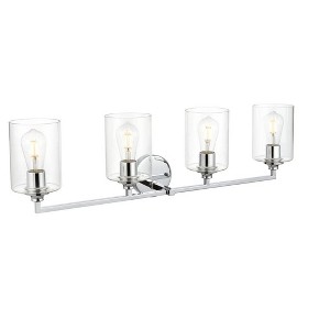 Elegant Lighting Mayson 4 light Chrome and Clear Bath Sconce - 1 of 4