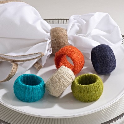 Natural Jute Napkin Rings Set of 4