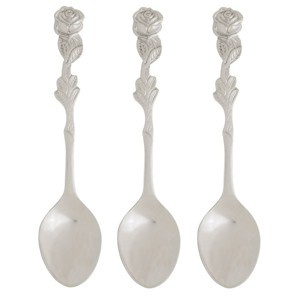 Fino 4.5-Inch Rose Design Stainless Steel Demi Spoon - 1 of 4