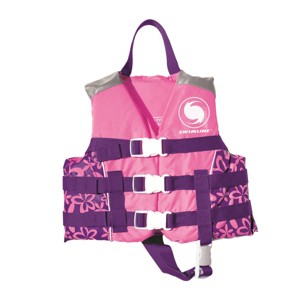 Swimline Children's USCG Approved Swimming Pool Floral Vinyl Life Vest - Pink/Purple - XS - 1 of 3