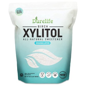 DureLife Xylitol Sugar Substitute, Gluten-Free - 5 Pound Resealable Bag - 1 of 4