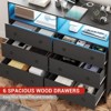 6 Drawer Modern Large Capacity Storage Cabinet Chests of Drawers - 4 of 4