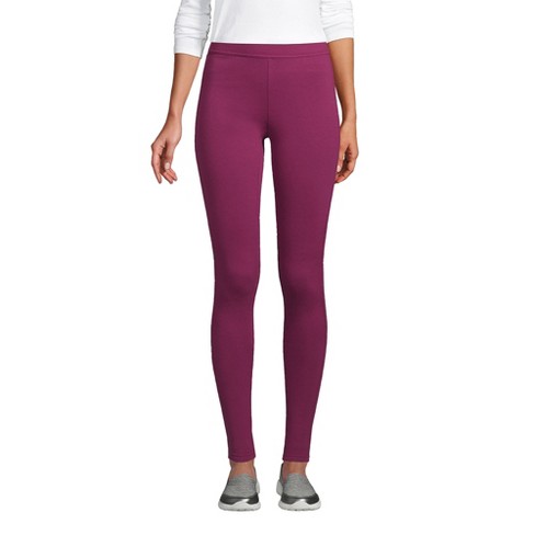 Lands' End Women's High Rise Serious Sweats Fleece Lined Pocket Leggings -  X Large - Rubellite : Target