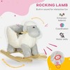 Whisen Baby Rocking Horse Sheep, Plush Lamb Rocker, Rocking Animal with Seat Belt, Sounds & Pedals for Kids 1-3 Years - Gray - 4 of 4