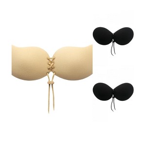 INSPIRE CHIC Women's 3 Packs Strapless Adjustable Silicone Reusable Bras - 1 of 4