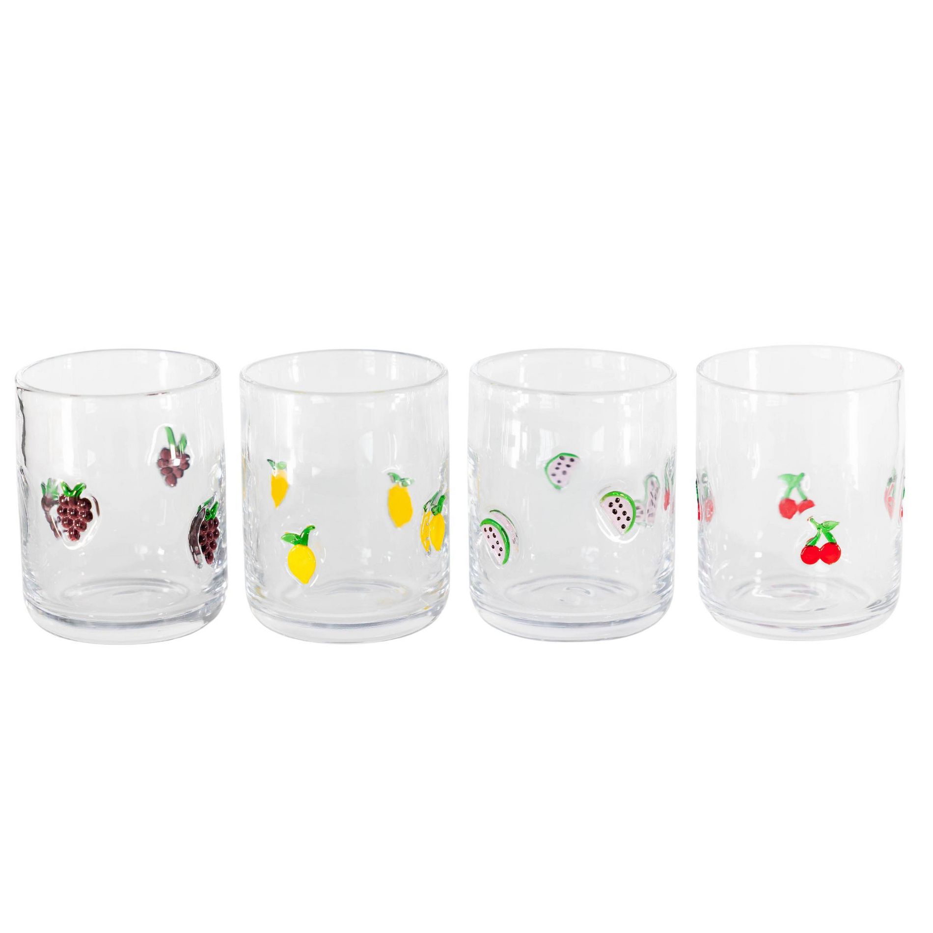Jeanne Fitz (Set of 4) Fruits Icon Glasses