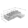 Living Room Cloud Couch: L-Shaped Chenille Sectional - 4 of 4