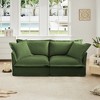 GDFStudio Cheryl 83.4" Slipcovered/Detachable Cover Chenille Wood Sofa with Four Pillows - 3 of 4