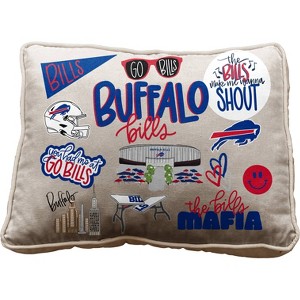 NFL Buffalo Bills Loco Fan Canvas Decor Throw Pillow - 1 of 3