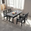 Outdoor Patio Dining Set, 5 Pcs Dining Set with Chairs and Table, Dining Table with Umbrella Hole, Dining Set with Steel Frame-Coolbibila - 3 of 4
