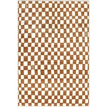 nuLOOM Dominique Abstract Checkered Fringe Area Rug