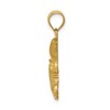 Black Bow Jewelry 14k Yellow Gold Satin and Diamond Cut Crescent Moon Face Pendant - 2 of 4
