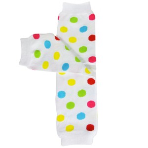 Wrapables Colorful Baby & Toddler Leg Warmers, Dots Multi-Color - 1 of 2