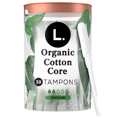 L . Organic Cotton Full Size Tampons - Regular - 30ct