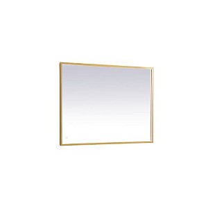 Elegant Lighting Pier 30x30 inch LED Mirror with Adjustable Color Temperature 3000K/4200K/6400K in Brass - 1 of 4