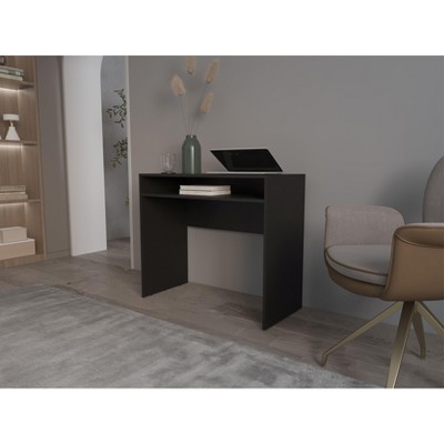 PAGED Computer Desk Modern Office Desk with Large Open Storage Shelf for Office and Study