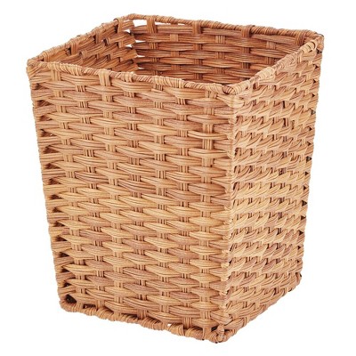 Mdesign Woven Square Trash Can Wastebasket Garbage Container Bin   GUEST 612dc367 3f51 4447 A21e 62bc49362494