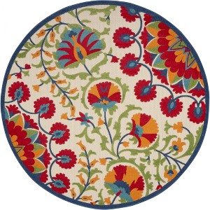 Nourison Aloha Transitional Floral Outdoor Rug - 1 of 4