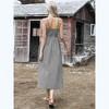 INSPIRE CHIC Women's Gingham Summer Spaghetti Strap Sleeveless Smocked Sundress A-Line Maxi Dress - 3 of 4