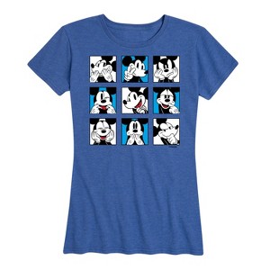 Women's - Disney - Mickey Grid Short Sleeve Graphic T-Shirt - 1 of 4