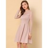 Allegra K Women's Heart Mesh Sheer Long Sleeve Gothic Cocktail Skater Party Dress - 4 of 4