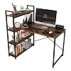 Nost & Host L Shaped Contemporary Home Office Computer Desk with Shelves - 2 of 4